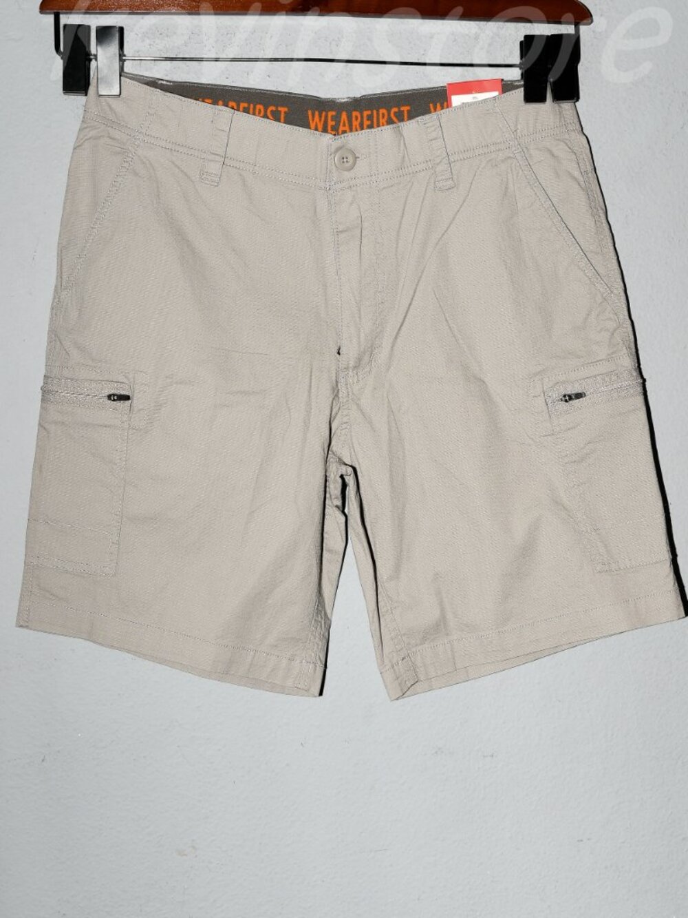 Men's Cargo Shorts - Black, Tan, Light Khaki - Picture 7 of 16
